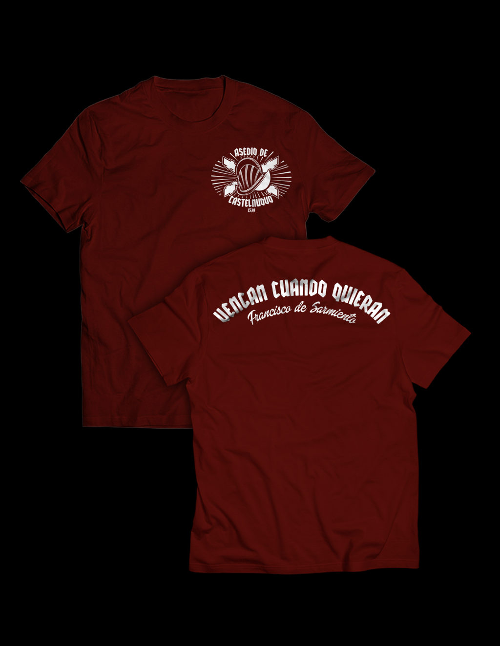 Camiseta Vengan Cuando Quieran Burdeos