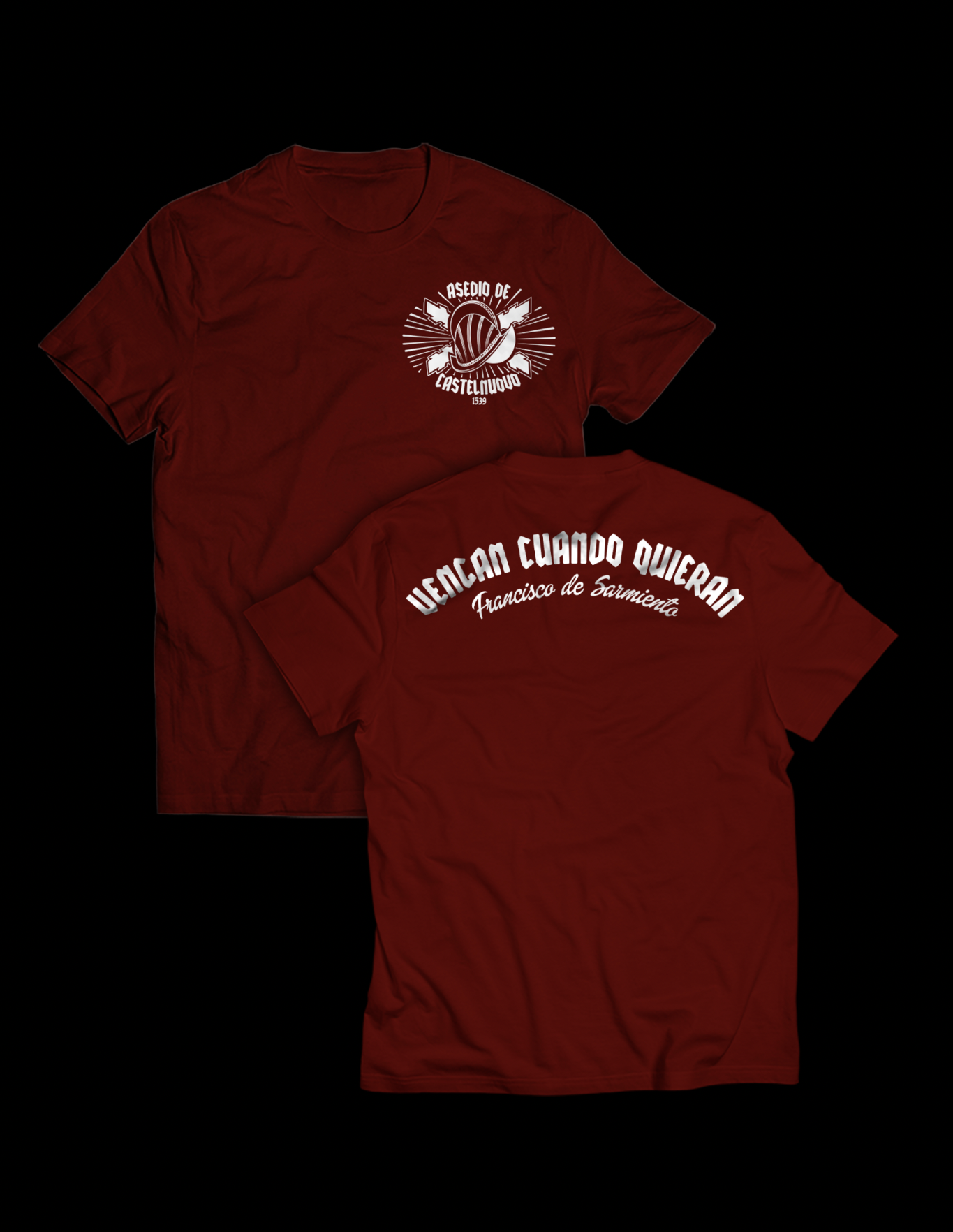 Camiseta Vengan Cuando Quieran Burdeos